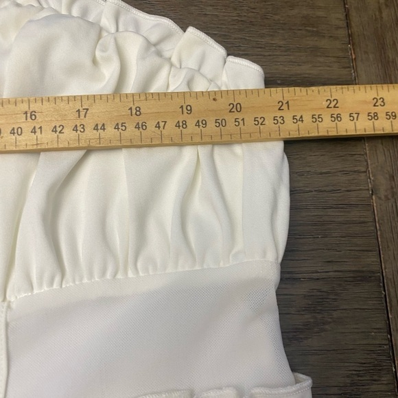 Off white Spaghetti Straps Shear Waist Jumpsuit Romper Plus Size 4X(20-22) - Picture 6 of 15